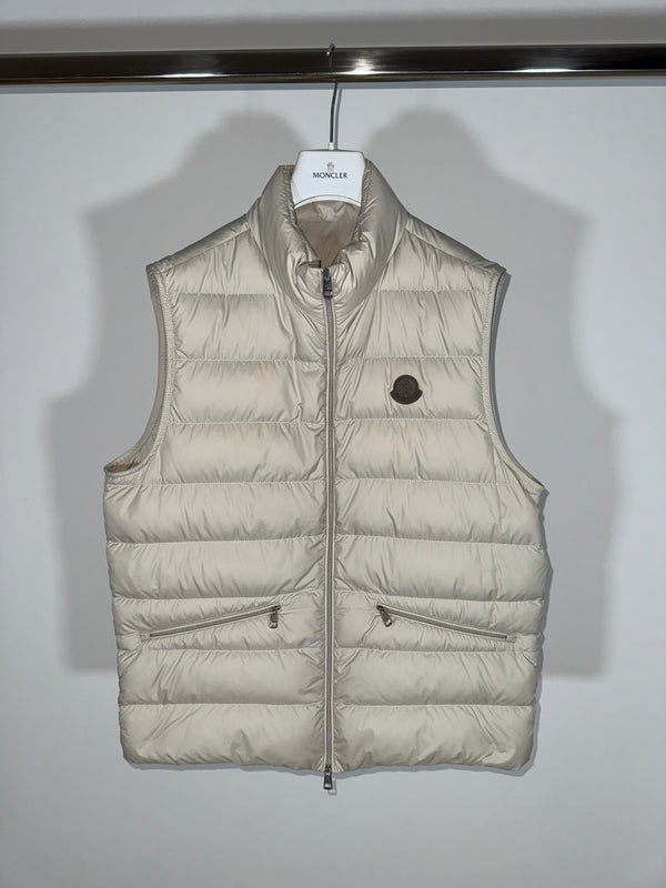 Moncler Treompan Gilet Size 4 Beige